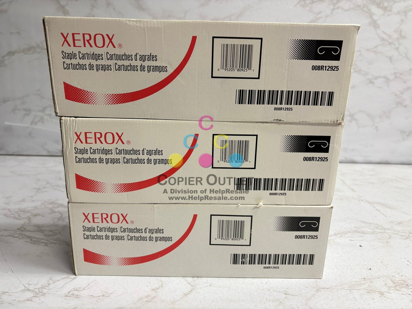 3 New Genuine Xerox 242, 252, 260, D95A, 7425, 7428 Staple Cartridges 008R12925