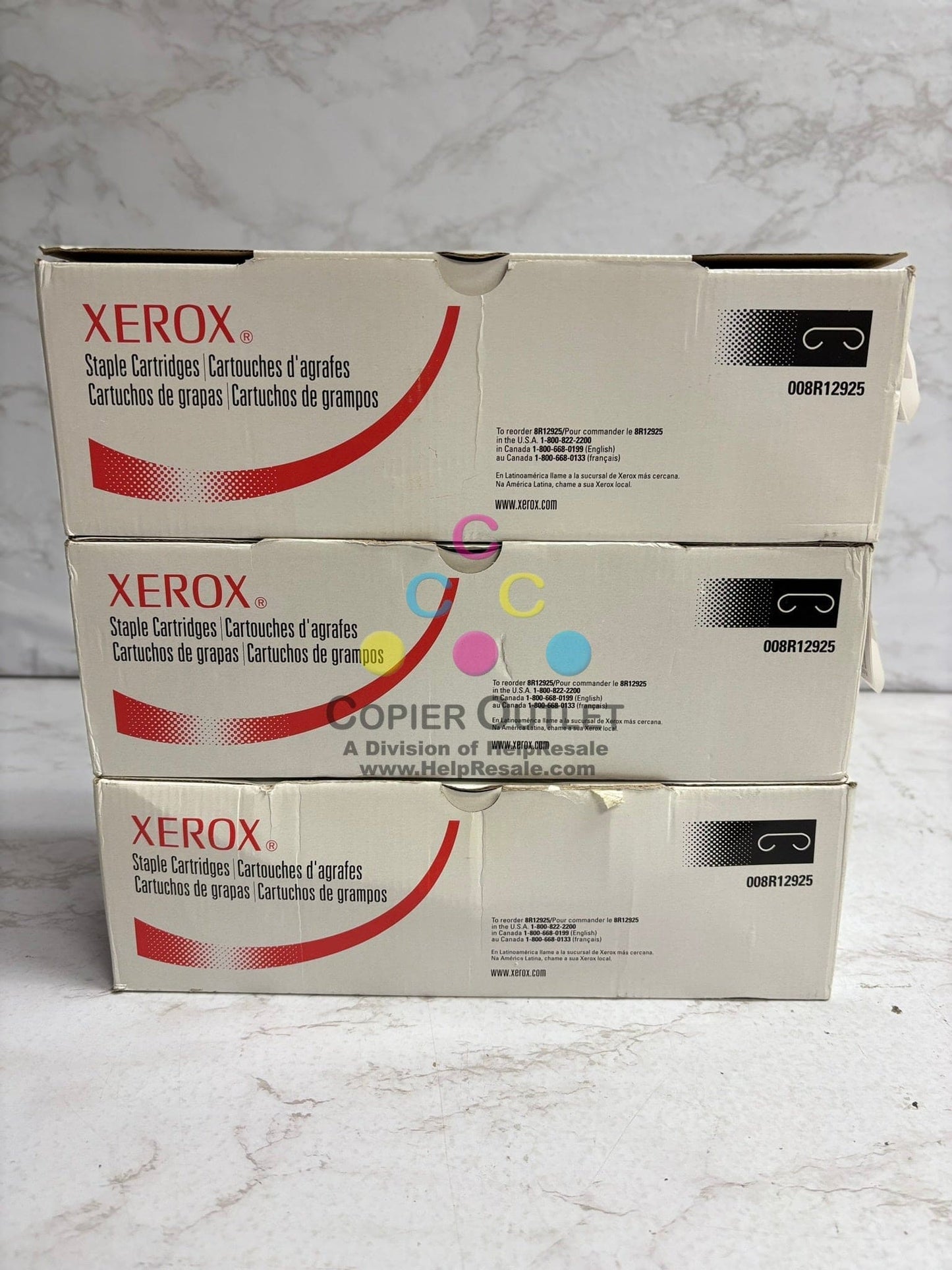 3 New Genuine Xerox 242, 252, 260, D95A, 7425, 7428 Staple Cartridges 008R12925