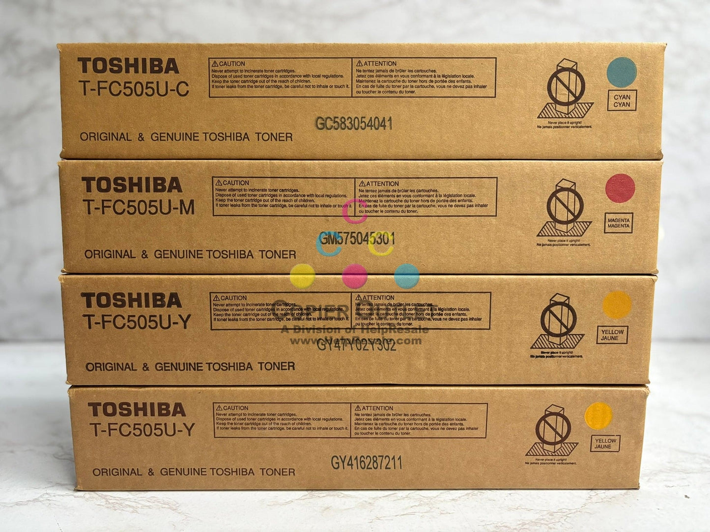 4 OEM Toshiba eSTUDIO 2505AC,3005AC,3505AC,4505AC,5005AC T-FC505U CMYY Toner