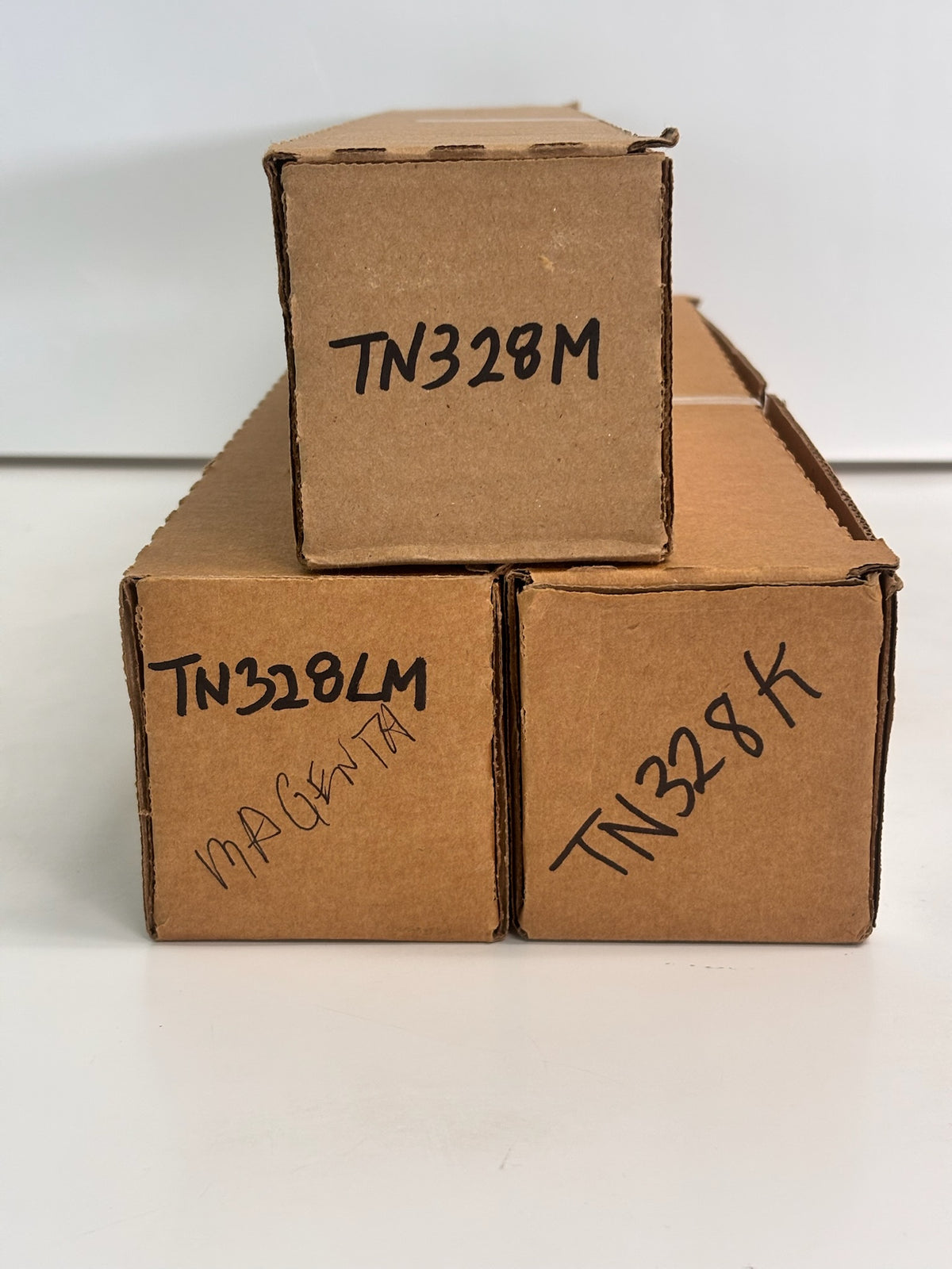3 Genuine Konica BH C250i, C300i M,LM,K Plain Boxes Toners TN328MK,TN328LM