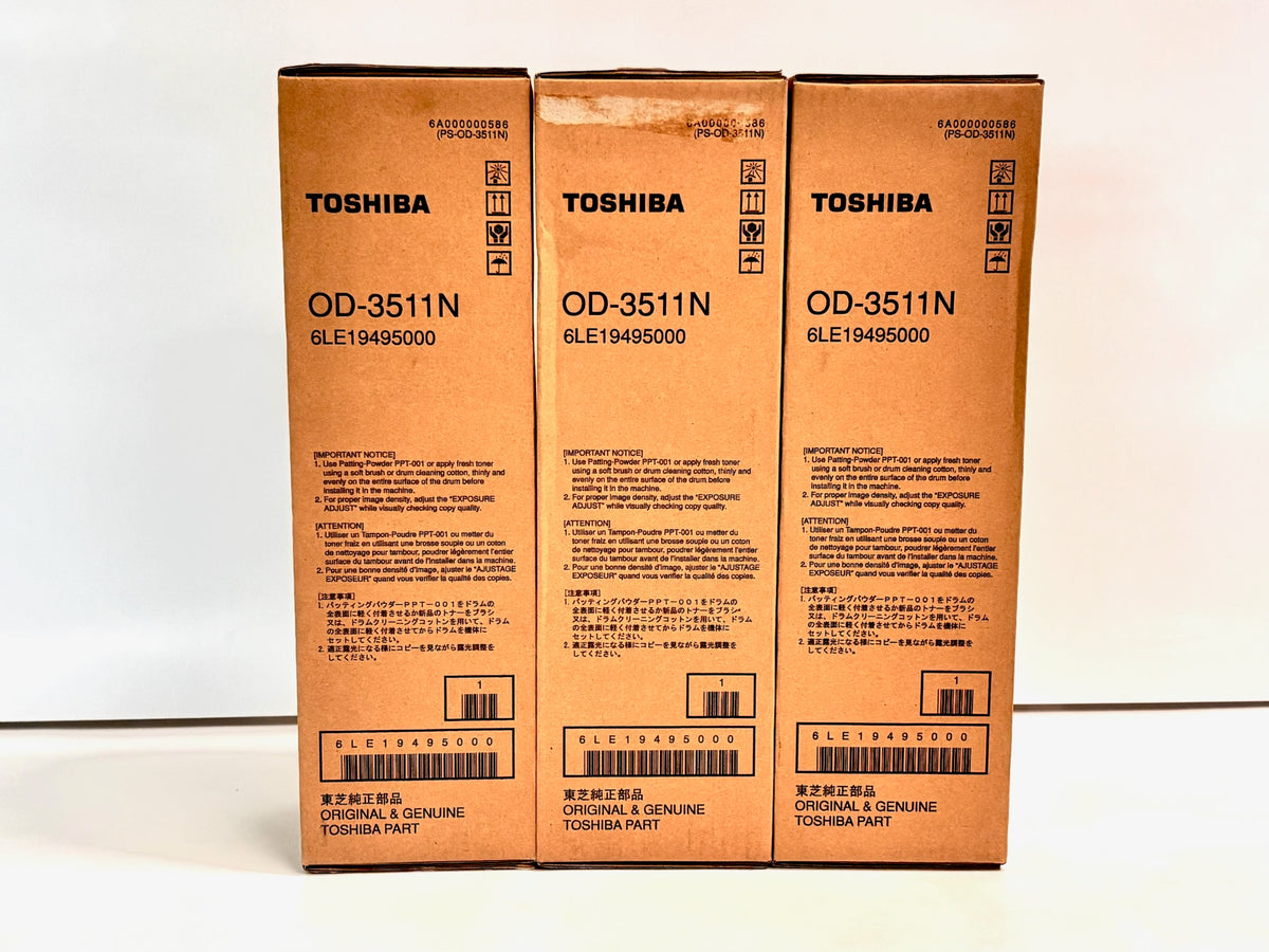 3 Genuine Toshiba eStudio 281C,451C Black Drum OD-3511N, 6LE19495000
