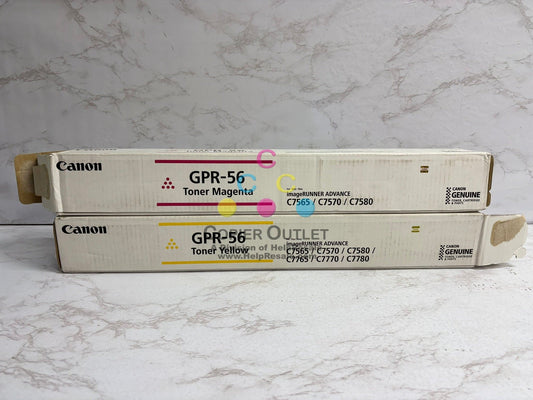 2 OEM Open Canon iR ADV C7565,C7570,C7580,C7765,C7770,C7780 GPR-56 MY Toner