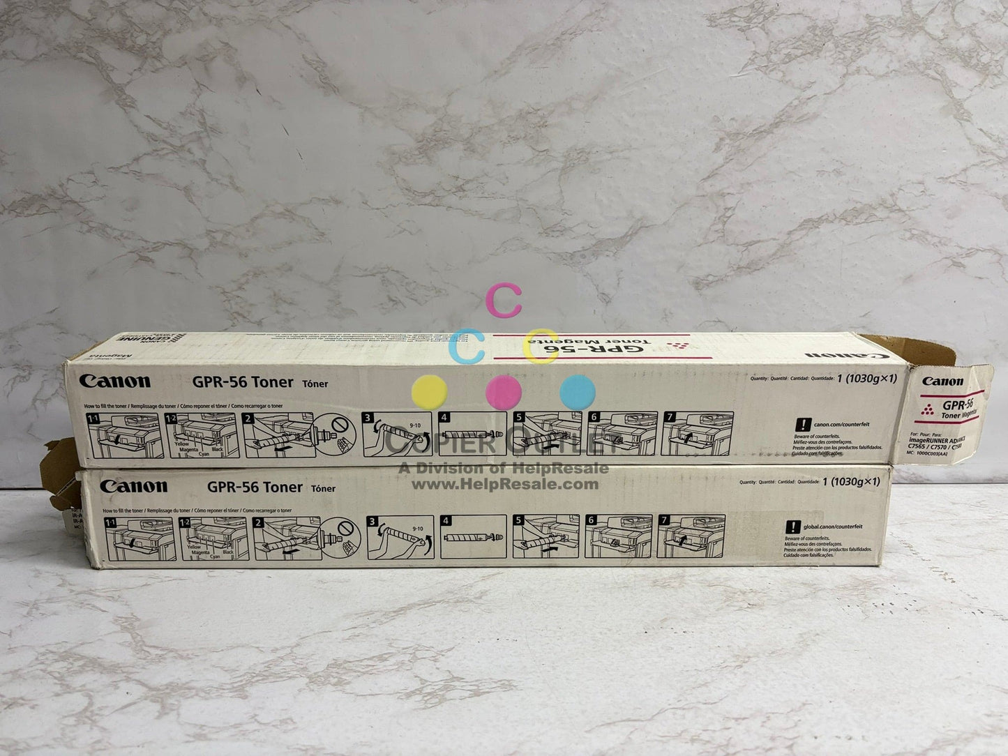 2 OEM Open Canon iR ADV C7565,C7570,C7580,C7765,C7770,C7780 GPR-56 MY Toner