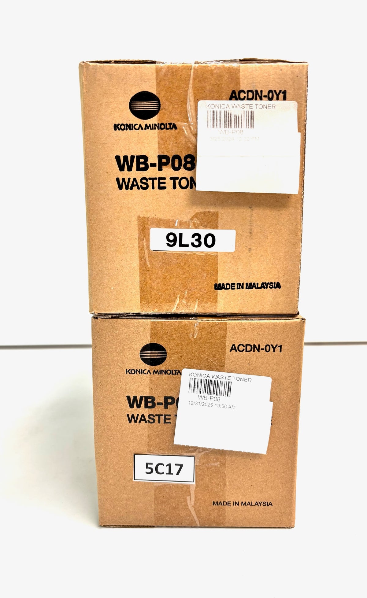 2 Genuine Konica Minolta C4000i, C3300i Waste Toner Container WB-P08, ACDN0Y1