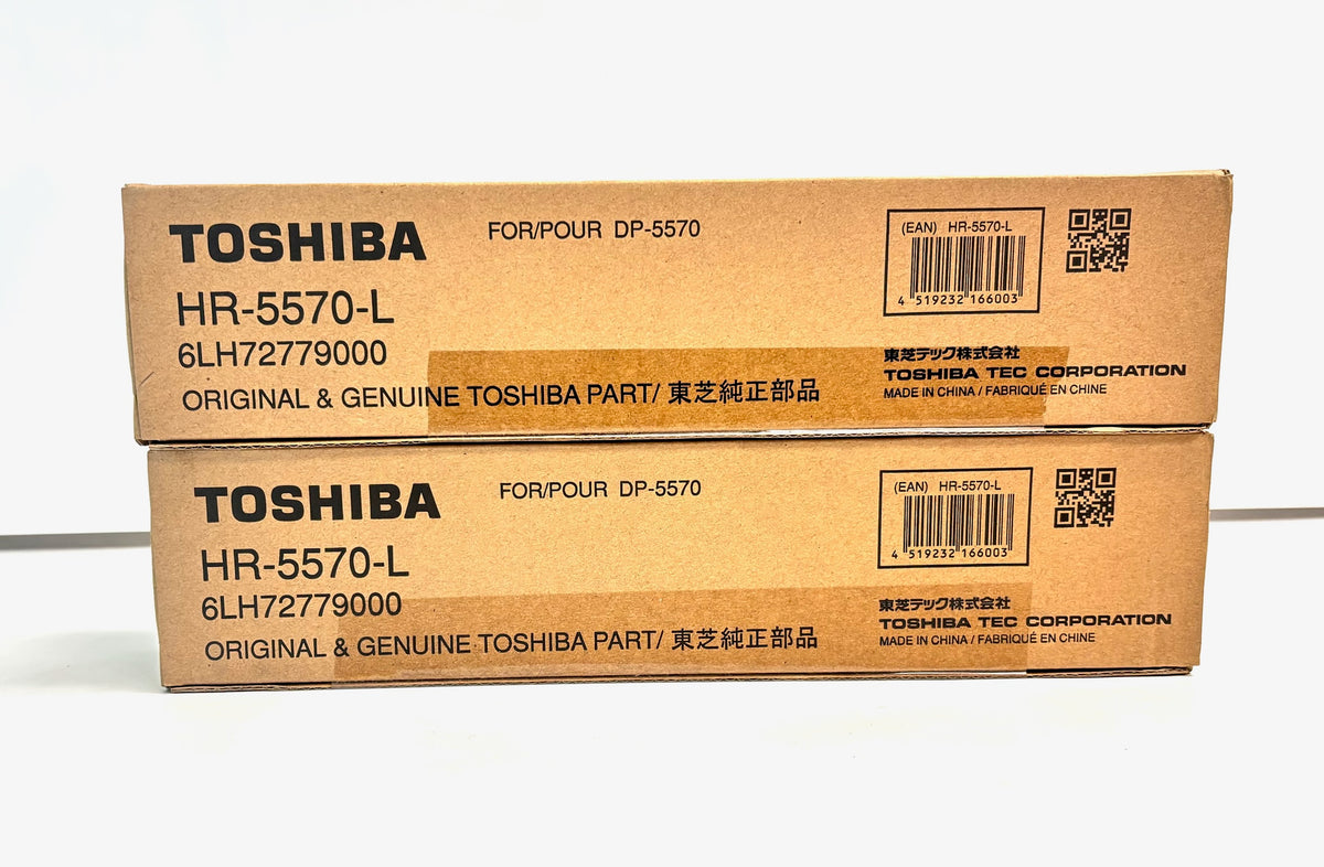 2 Genuine Toshiba eStudio 556, 857 Lower Heat Roller HR-5570L, 6LH72779000