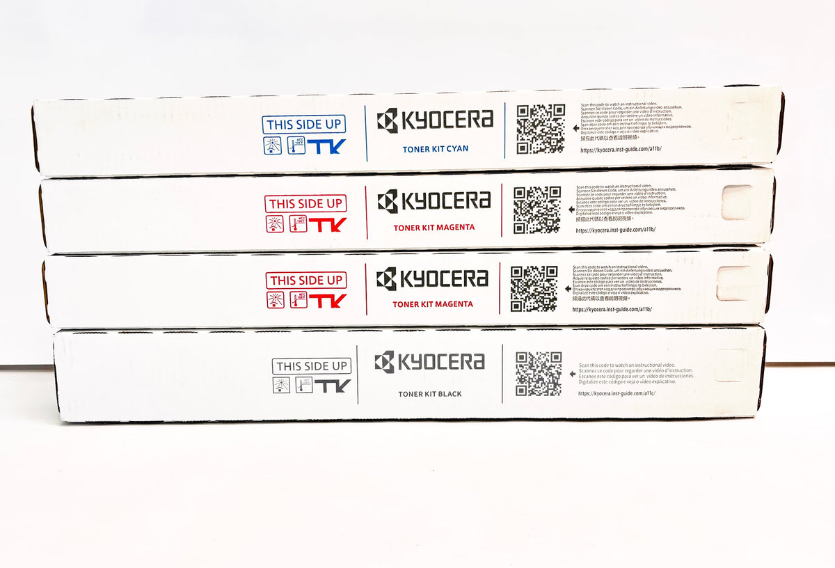 4 Genuine Kyocera TASKalfa 2554ci Cyan, Magenta & Black Toners TK-8367CMMK