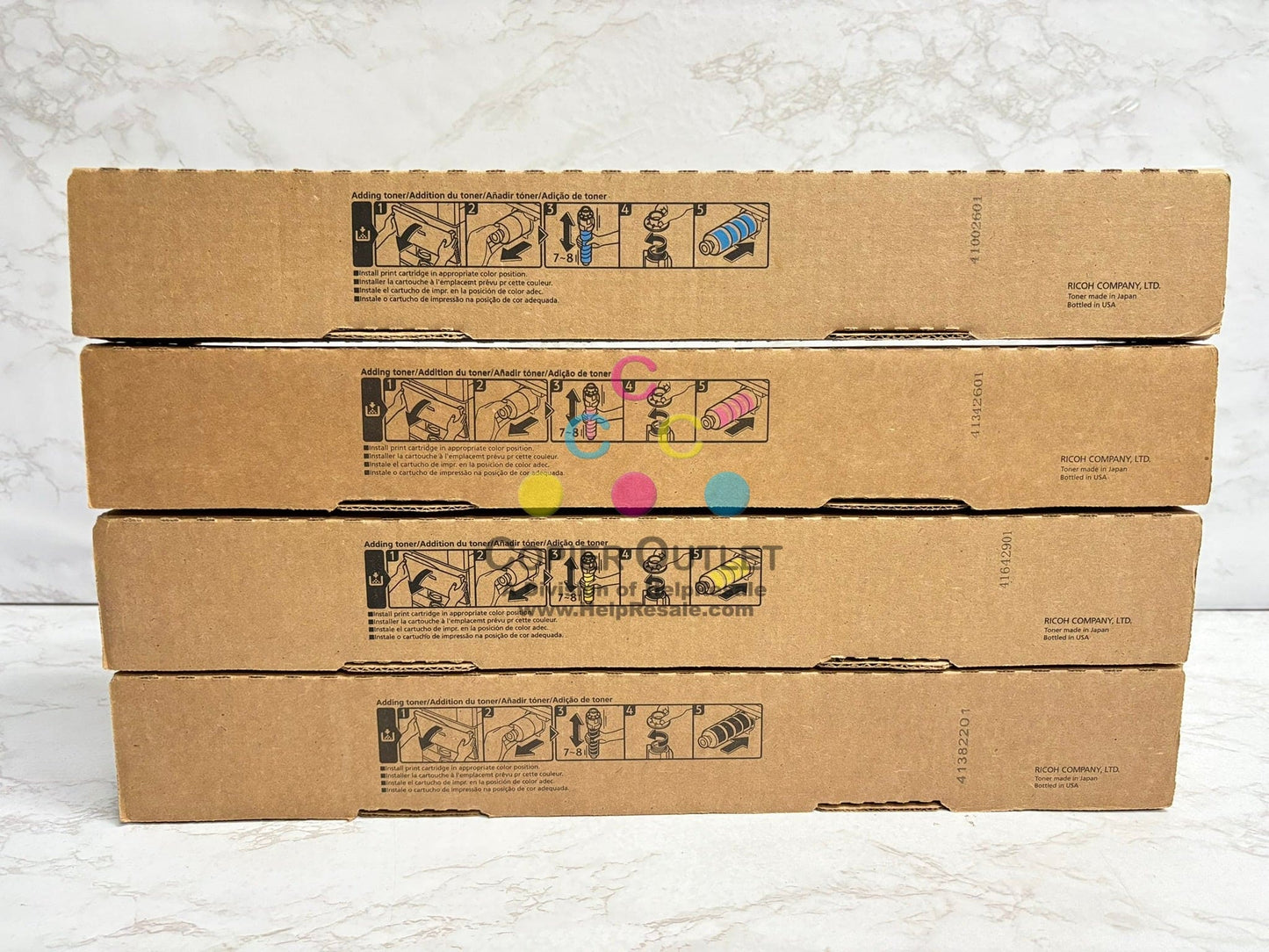 4 OEM Ricoh IM C3010/C3510 CMYK Toner 842553, 842552, 842551, 842550