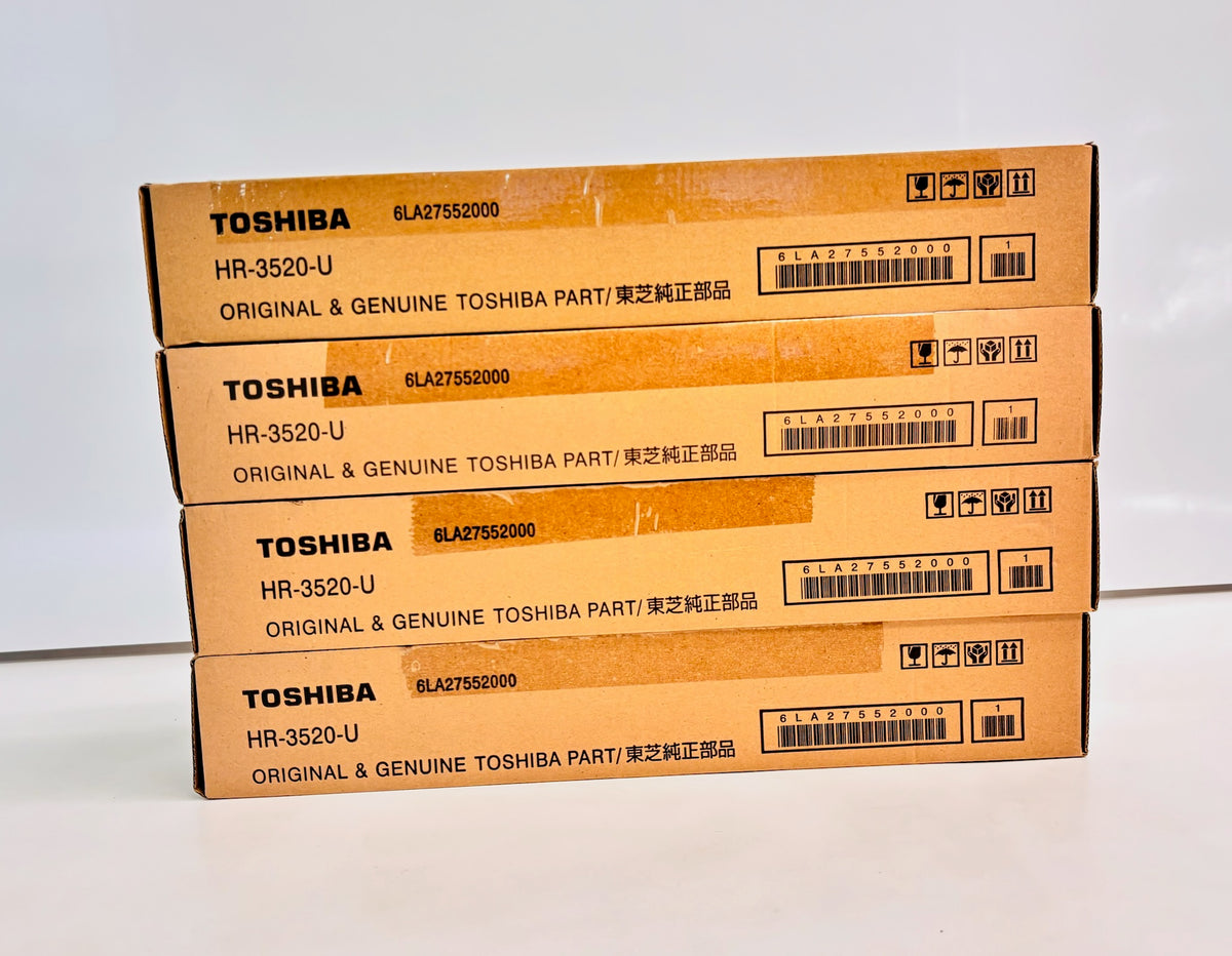 4 Genuine Toshiba 350, 352 Upper Fuser Rollers HR-3520-U, HR3520U, 6LA27552000