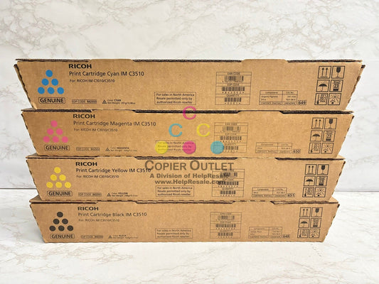 4 OEM Ricoh IM C3010/C3510 CMYK Toner 842553, 842552, 842551, 842550