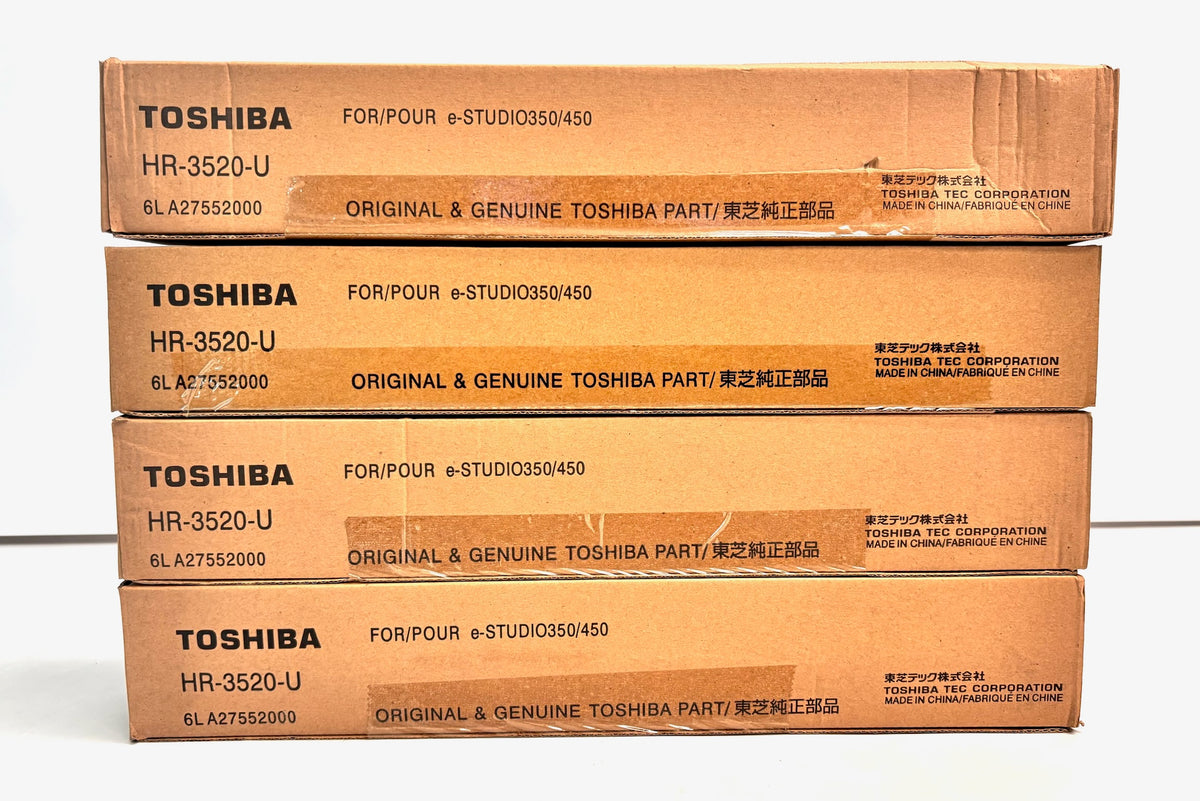 4 Genuine Toshiba 350, 352 Upper Fuser Rollers HR-3520-U, HR3520U, 6LA27552000
