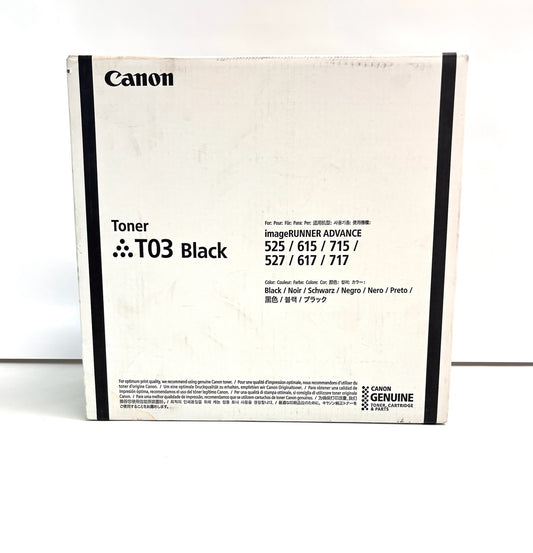 Genuine Canon iRA 525,527,615 Black Toner T03, 2725C001AA (Open with Sealed Bag)