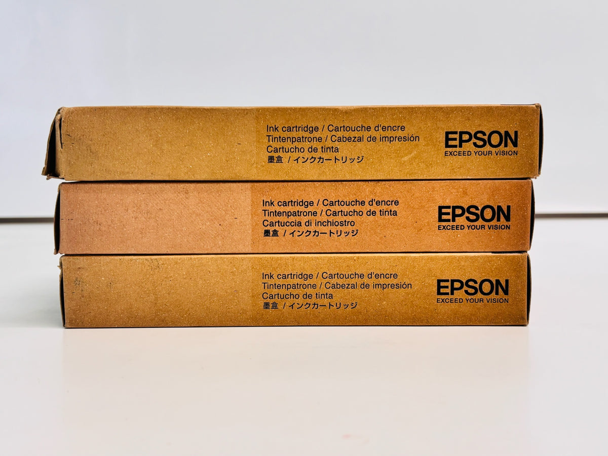 3 OEM Epson Pro 7800 Standard Yield CMLK T6022,23,27 (Exp:2009-2012) 110mL