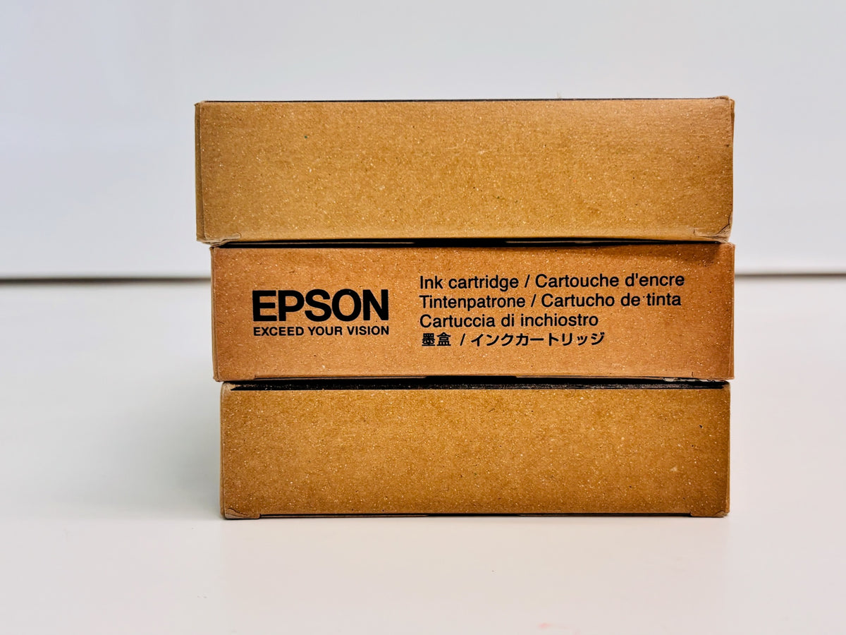 3 OEM Epson Pro 7800 Standard Yield CMLK T6022,23,27 (Exp:2009-2012) 110mL