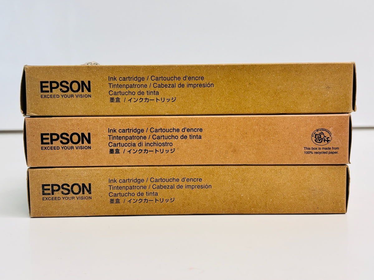 3 OEM Epson Pro 7800 Standard Yield CMLK T6022,23,27 (Exp:2009-2012) 110mL
