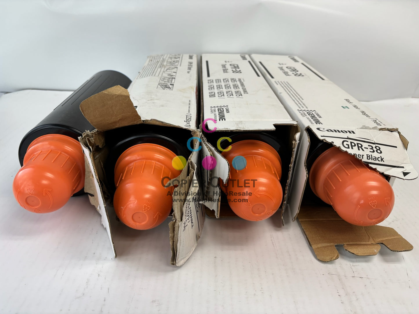 4 Open Genuine Canon GPR-38 Black Toner Cartridges 3766B003[AA]
