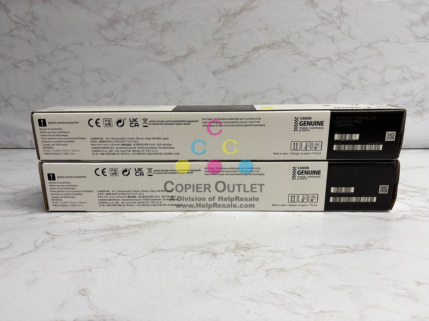 2 OEM Canon iRA DX C3926i,C3930i,C3935i, iRC3326i GPR-66 Yellow and Black Toners