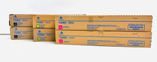 6 Genuine Konica BHC458,C558 Magenta, Yellow & Black Toner TN514MMYYKK (TN514JK)