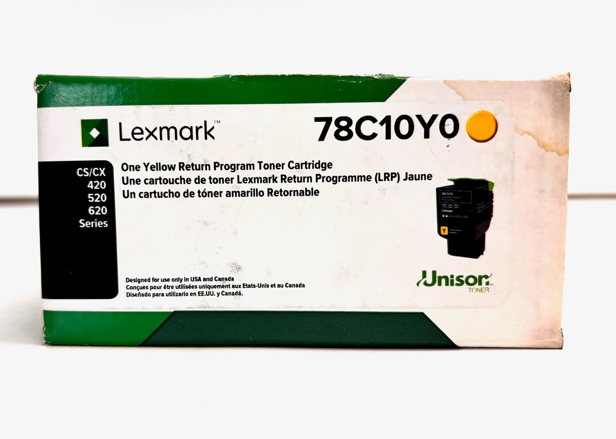 3 Genuine Lexmark CS/CX420,520,620 CMY Toners 78C10C0, 78C10M0, 78C10Y0
