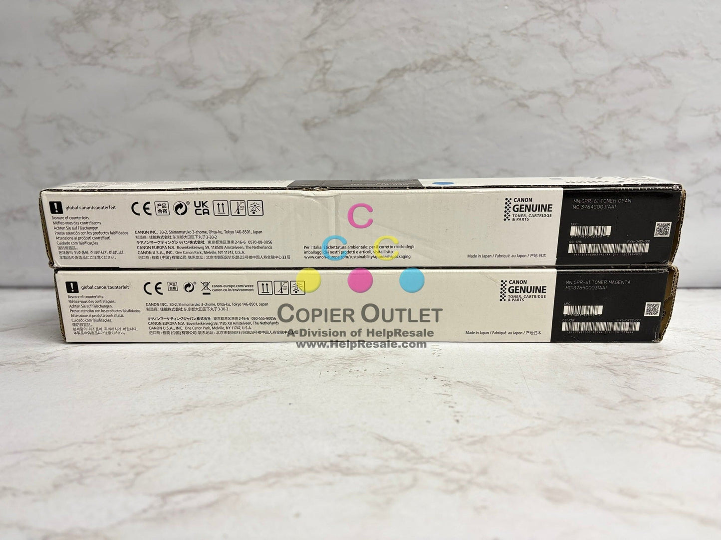 2 OEM Canon iR ADVANCE C5840i,C5850i,C5860i,C5870i GPR-61 CM High Yield Toners