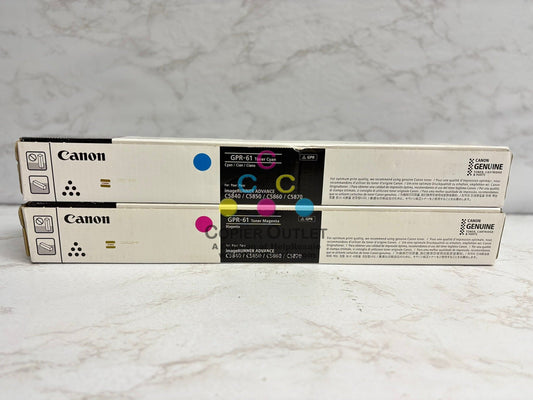 2 OEM Canon iR ADVANCE C5840i,C5850i,C5860i,C5870i GPR-61 CM High Yield Toners