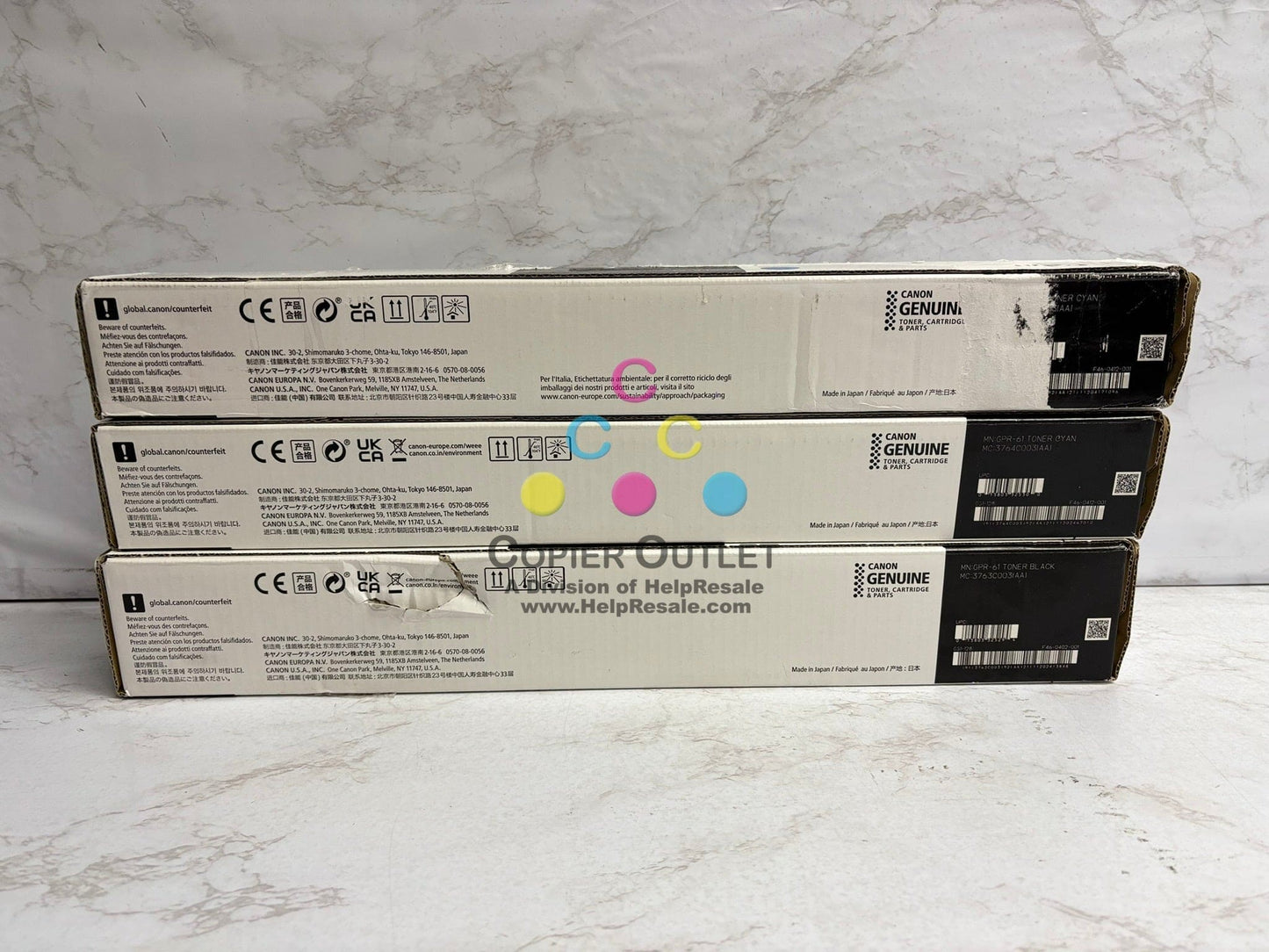 3 Cosmetic OEM Canon iR ADVANCE C5840i,C5850i,C5860i,C5870i GPR-61 CCK Toners