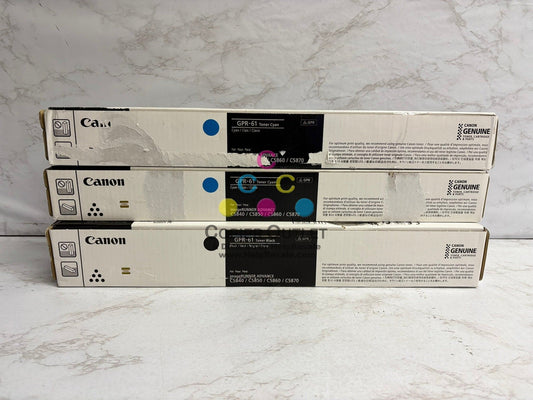 3 Cosmetic OEM Canon iR ADVANCE C5840i,C5850i,C5860i,C5870i GPR-61 CCK Toners