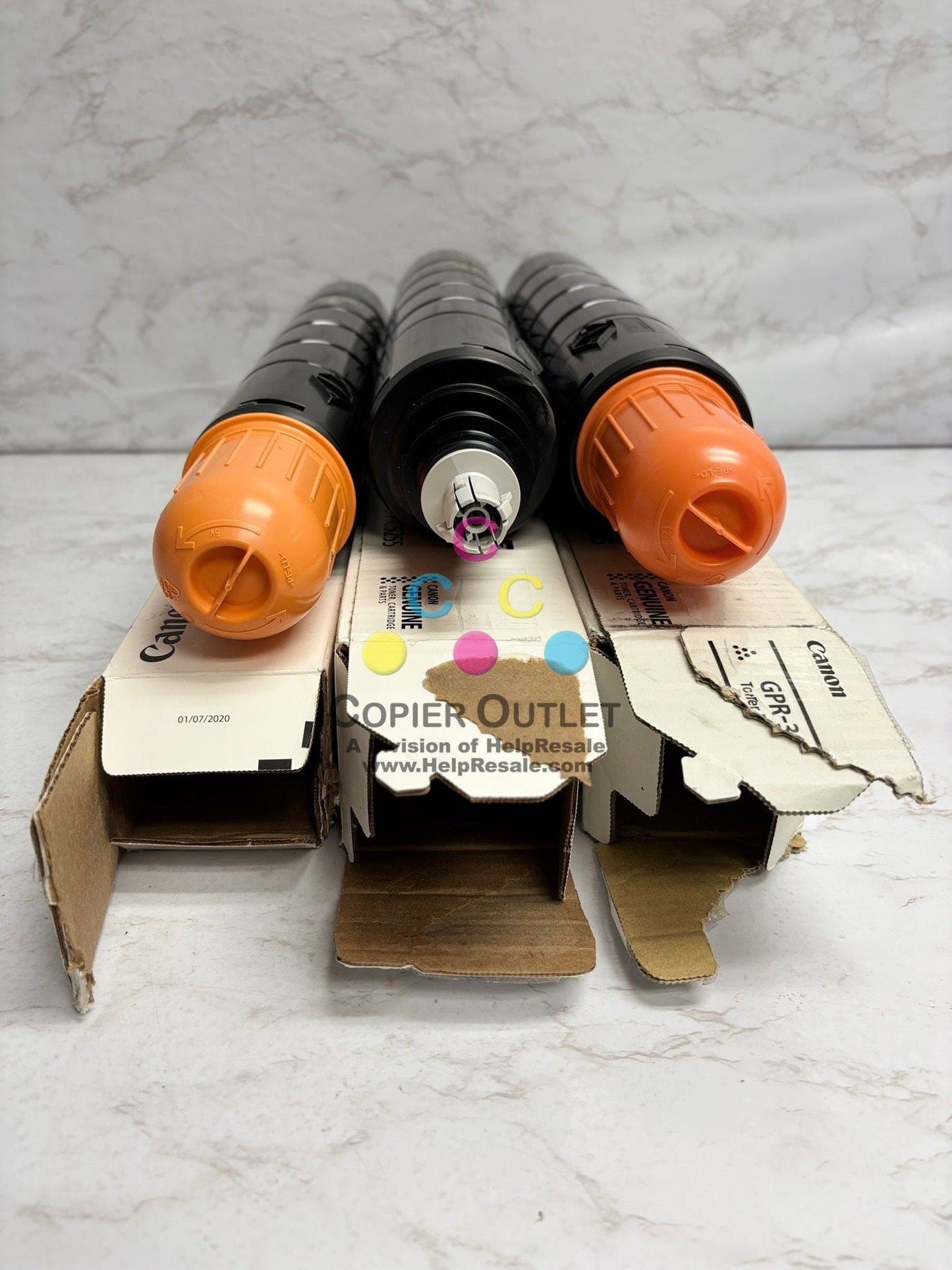 3 Open Genuine Canon iR ADV C5045,C5051,C5250,C5255 GPR-30 MKK Toners (1 no lid)