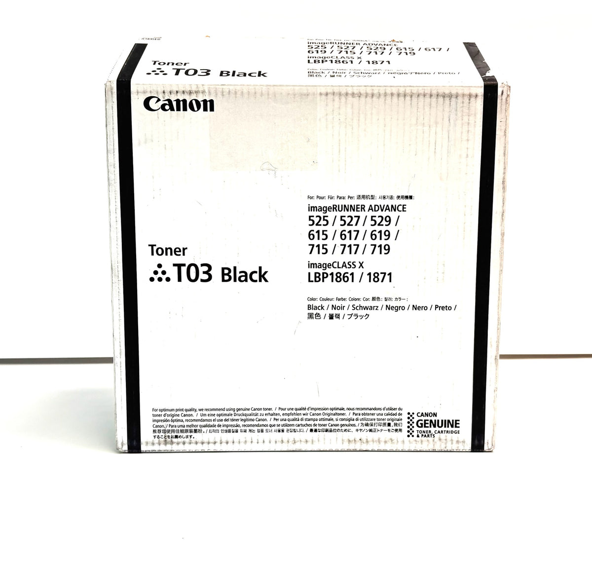 Open Genuine Canon iR. Advanced 525,615,715 Black Toner W/Open Seal T03