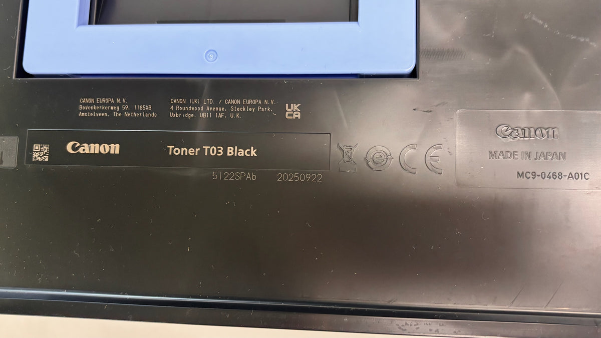 Open Genuine Canon iR. Advanced 525,615,715 Black Toner W/Open Seal T03