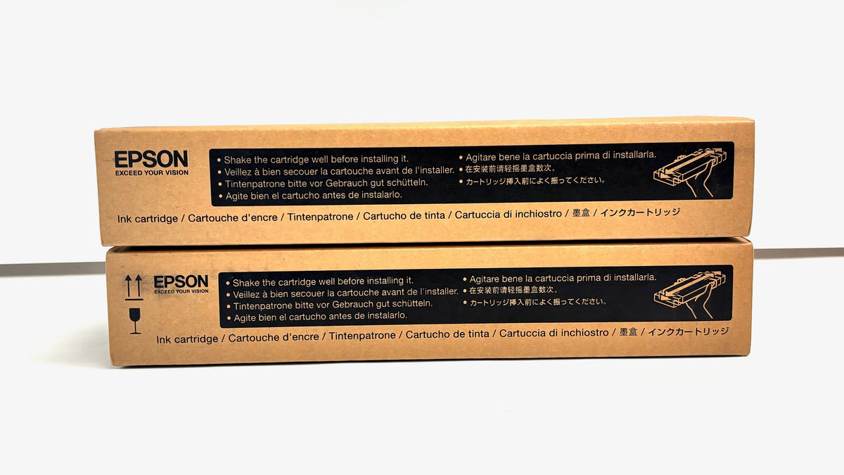 2 OEM Epson Stylus Pro 7890 Yellow & Matte Black Ink T6424,28(Exp 2014) 150mL