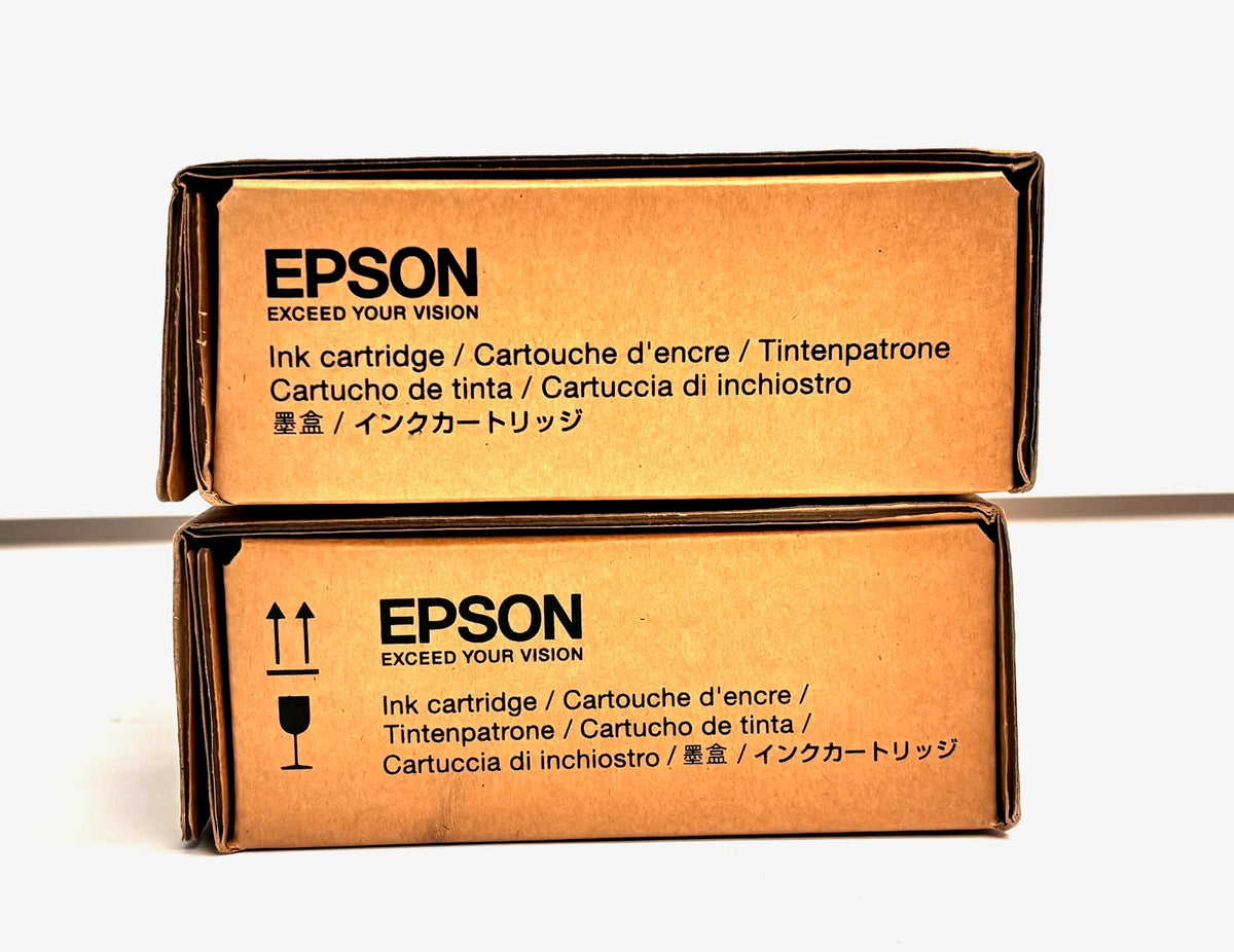 2 OEM Epson Stylus Pro 7890 Yellow & Matte Black Ink T6424,28(Exp 2014) 150mL