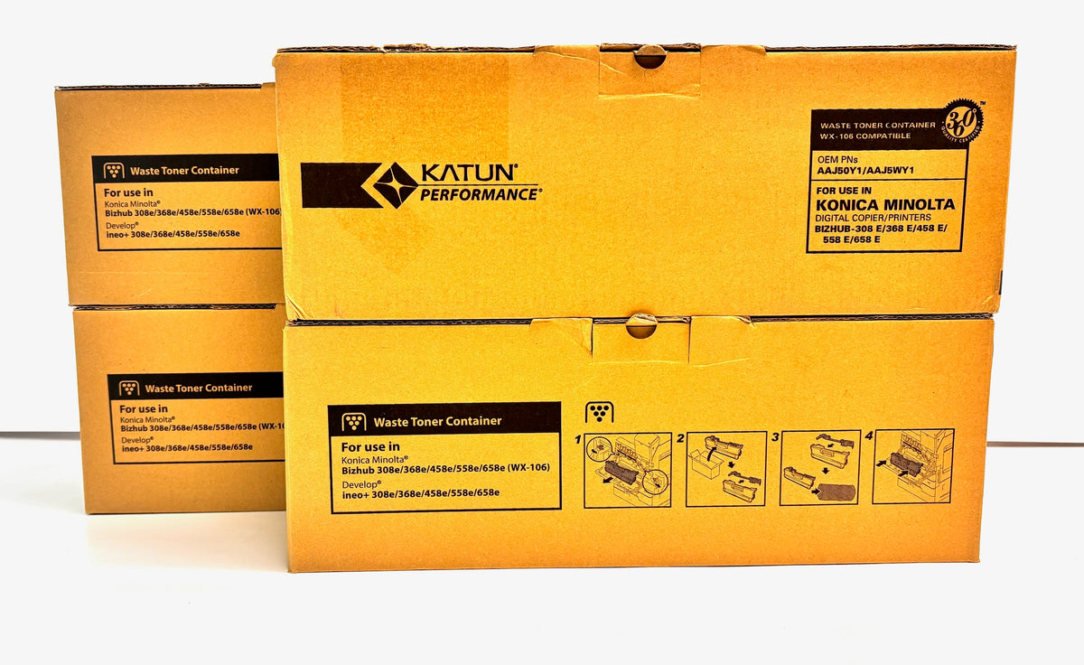 4 Compatible with Konica Waste Toner Containers AAJ50Y1/ AAJ5WY1/ WX-106