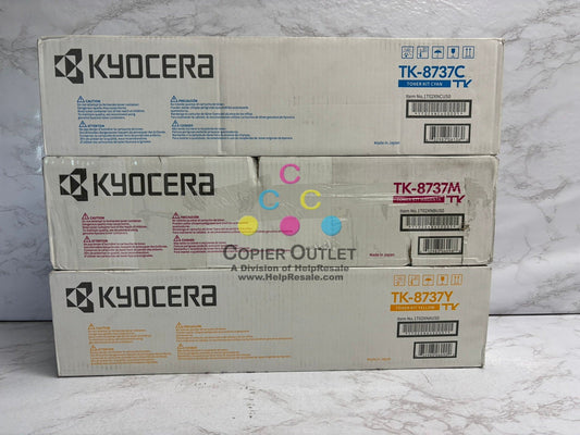 3 Cosmetic OEM Kyocera TASKalfa7052ci, 7353ci, 8052ci, 8353ci TK-8737 CMY Toners