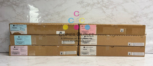 6 Genuine Konica Bizhub C250i,C300i,C360i TN328 CCMMKK Toners (Plain Boxes)