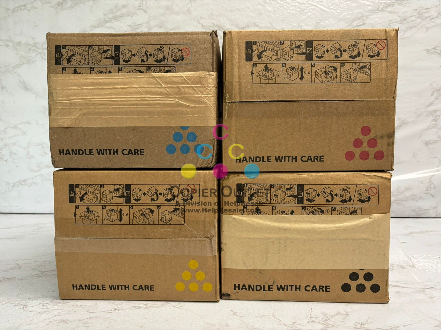 4 Genuine Ricoh MP C8003,C6503,C6500 CMYK Toners 842196,842197,842198,842199