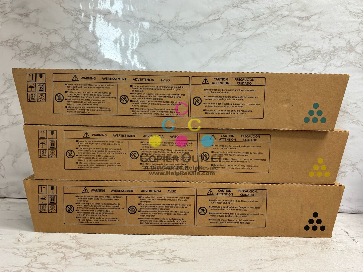 3 New OEM Ricoh C7200X,C7210 CYK Toners 828528,828529,828531 (No Magenta)