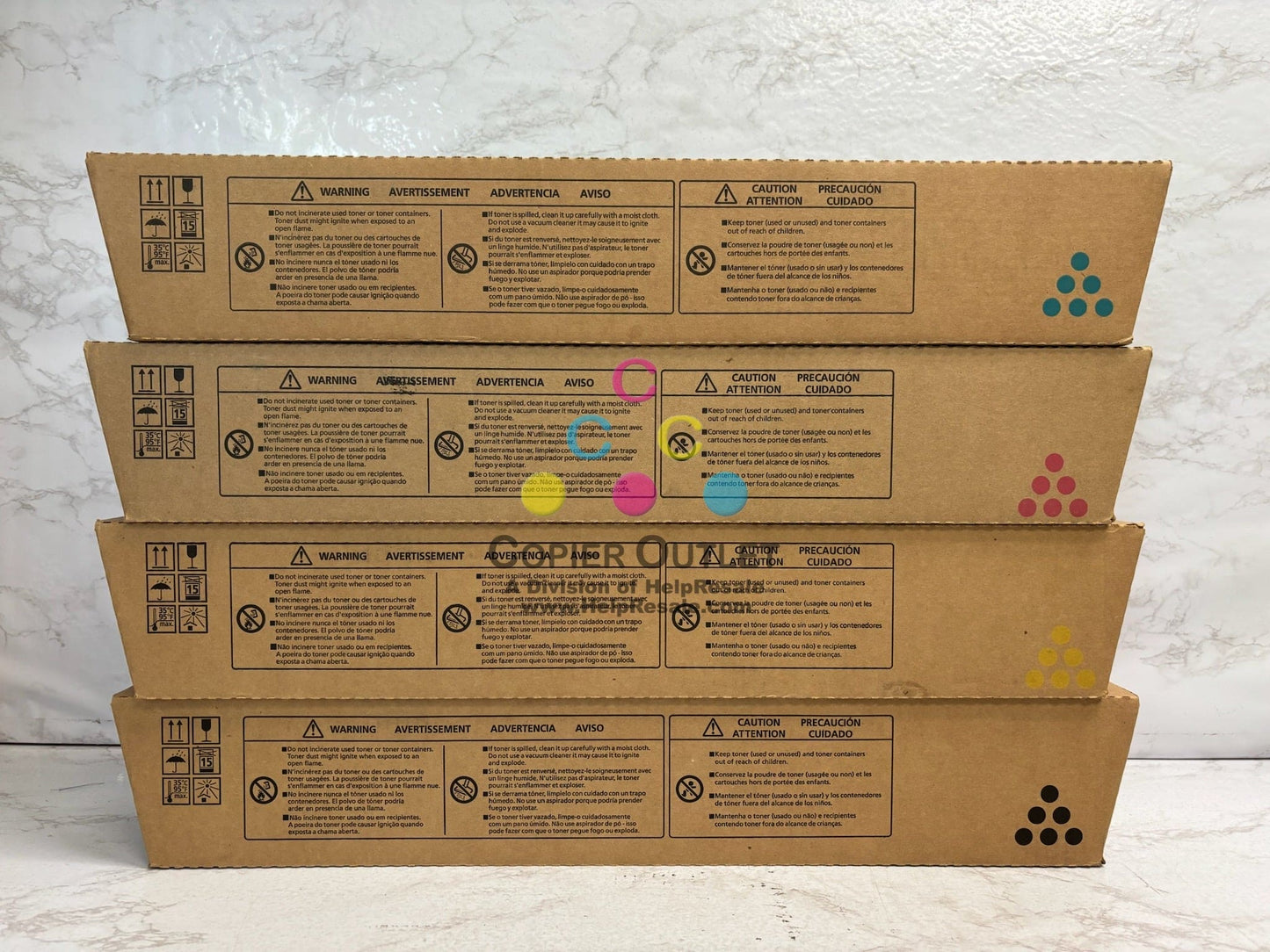 4 New OEM Ricoh C7200X,C7210 CMYK Toners 828528,828529,828530,828531