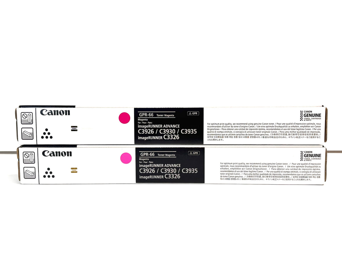 2 Genuine Canon IRA C3326, C3926, C3935 Magenta High Yield Toners GPR66, GPR-66M