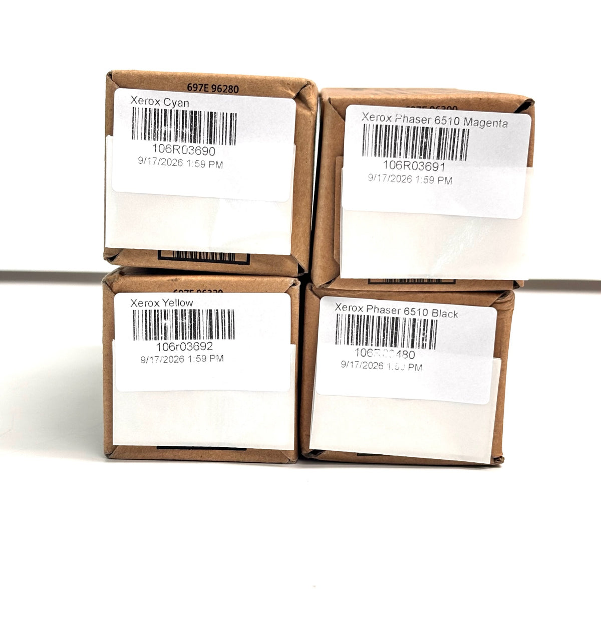 4 Genuine Xerox Phaser 6510,6515 CMYK High-Cap Toner 106R03480,106R03690,3691,3692