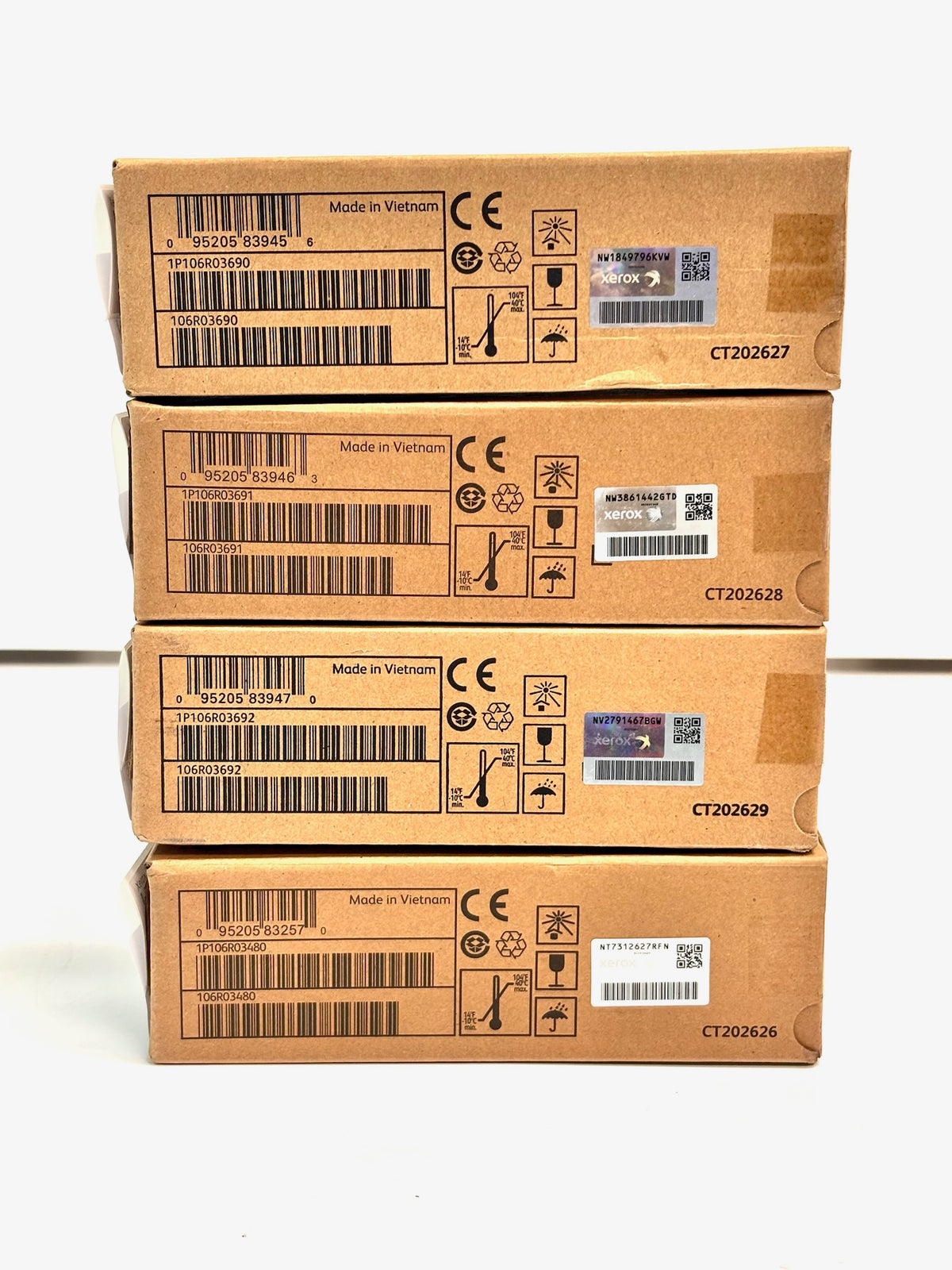 4 Genuine Xerox Phaser 6510,6515 CMYK High-Cap Toner 106R03480,106R03690,3691,3692