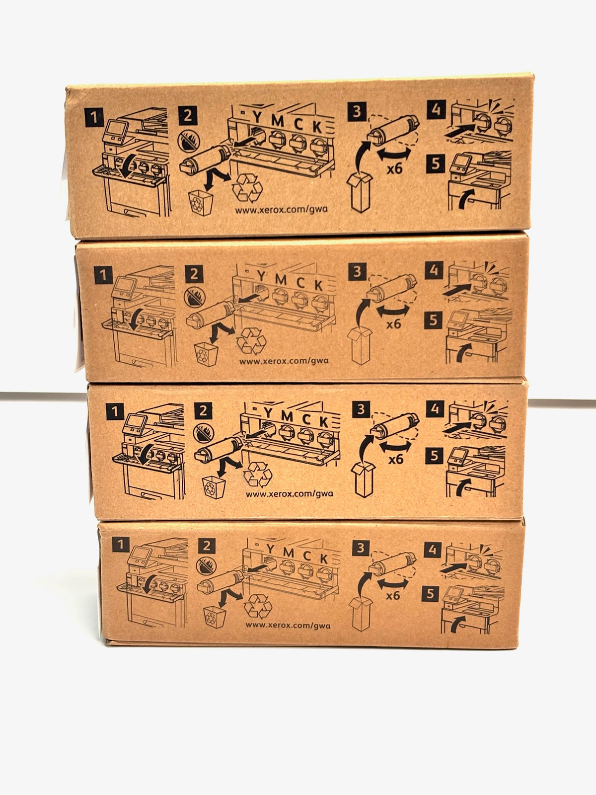 4 Genuine Xerox Phaser 6510,6515 CMYK High-Cap Toner 106R03480,106R03690,3691,3692