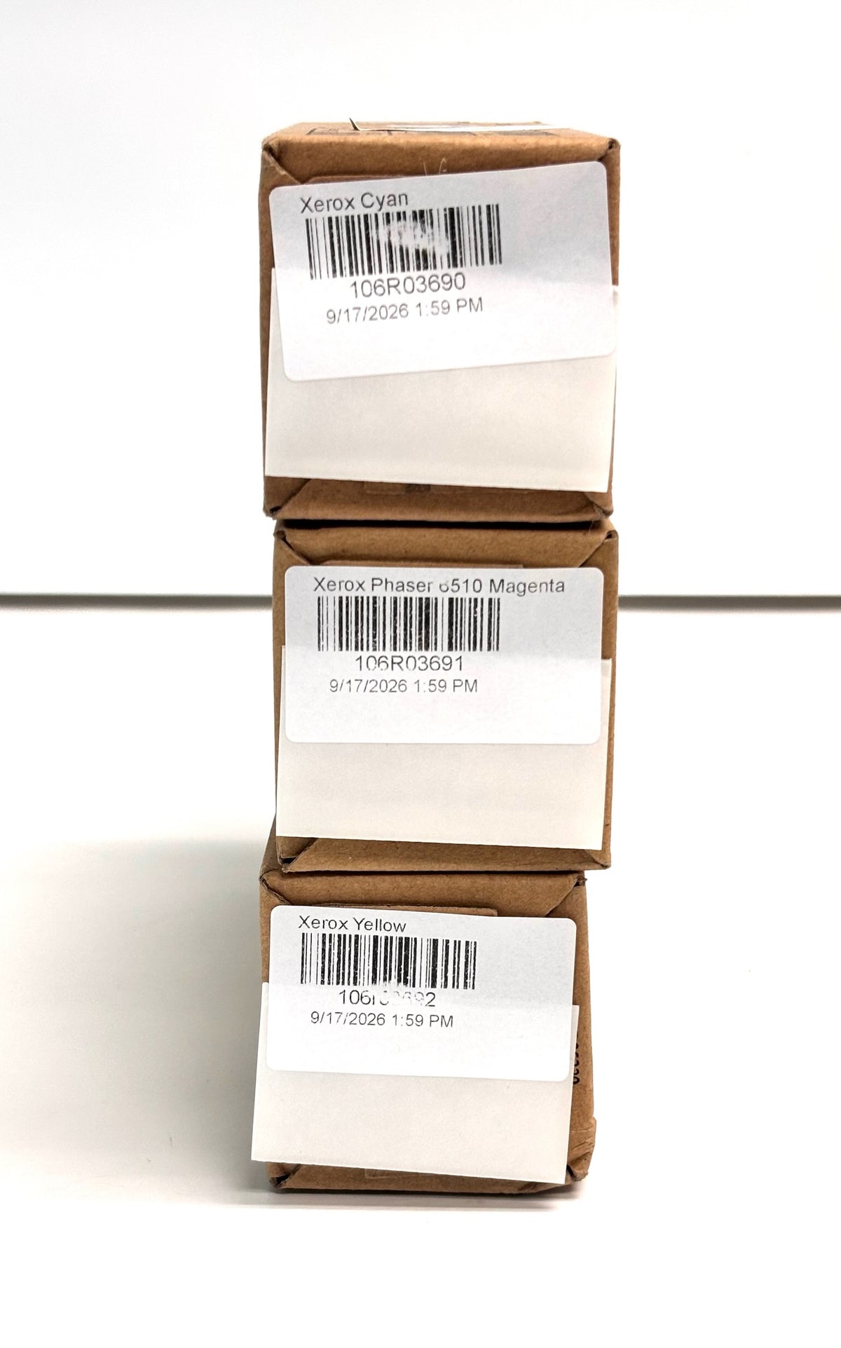 3 Genuine Xerox 6510,6515 CMY Extra High-Cap Toner 106R03690,106R03691,106R03692