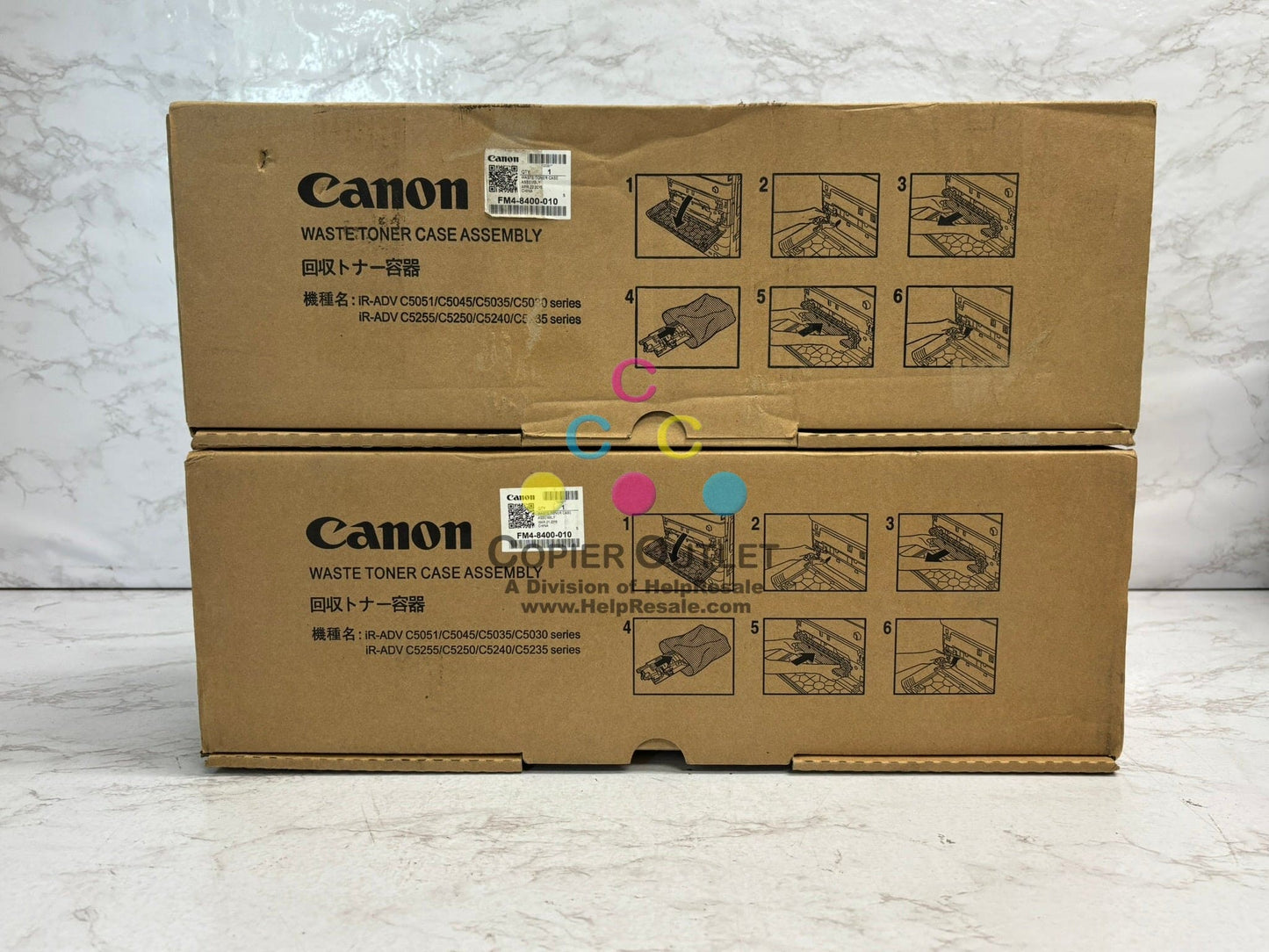 2 OEM Canon iR AD C5030,C5250,C5255 Waste Toner Containers FM4-8400-010