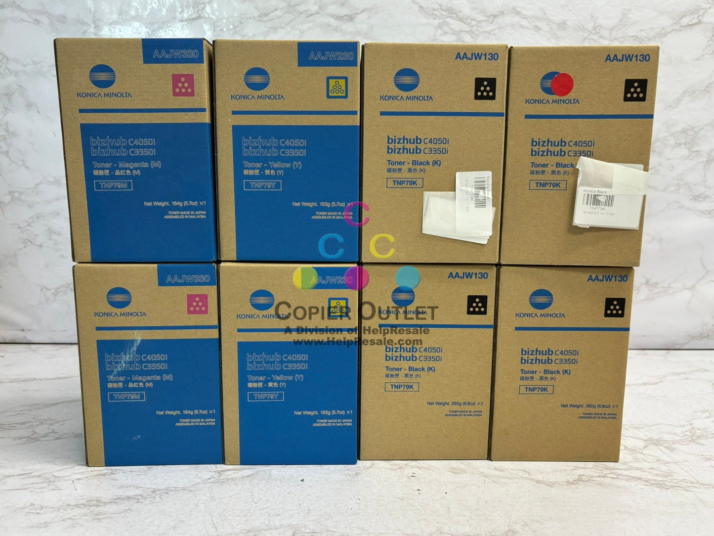 8 New OEM Konica BH C4050i C3350i C3351i C4051i TNP79 MMYYKKKK Toner