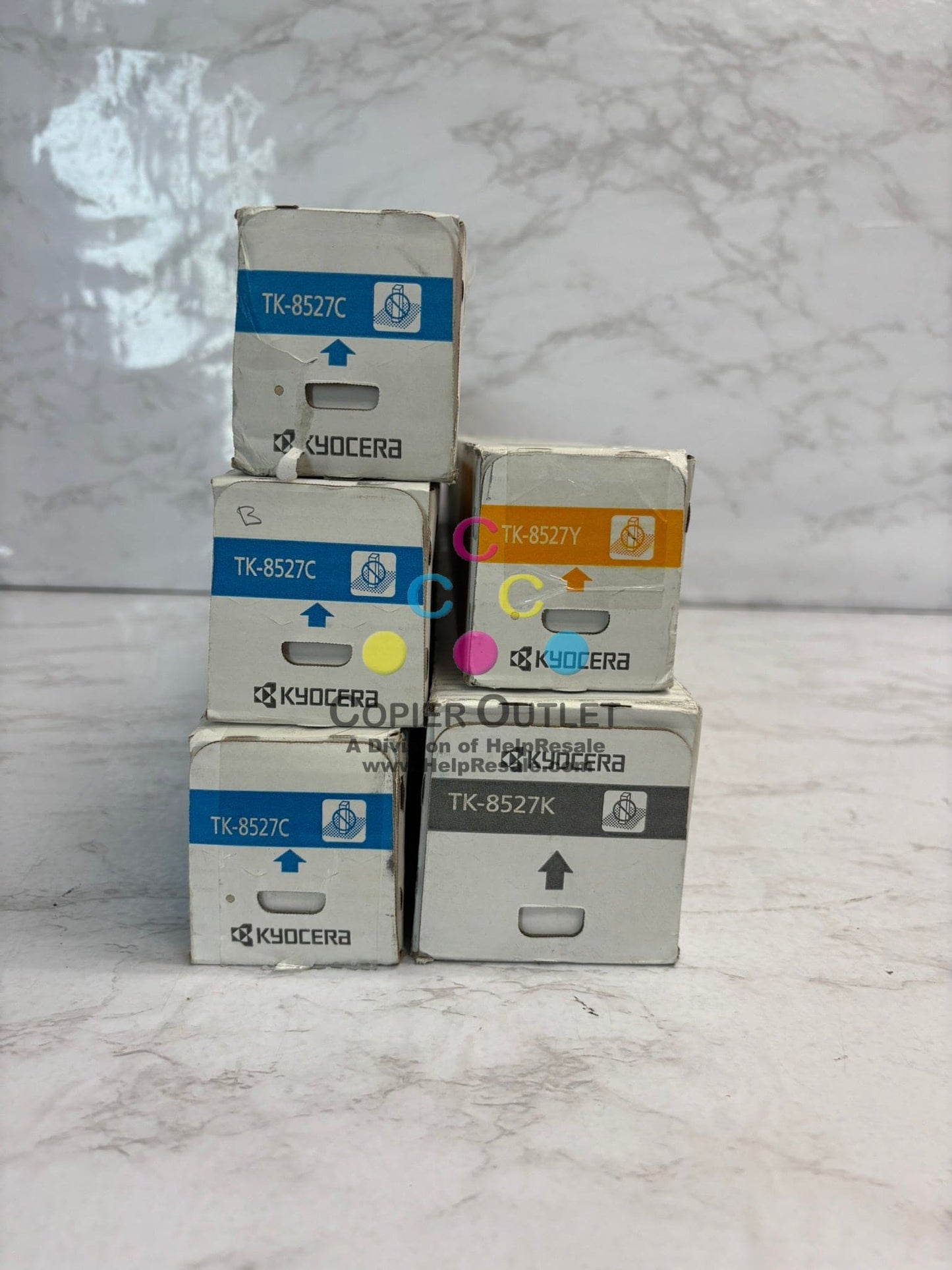 5 New OEM Kyocera TASKalfa 3552ci/3553ci/4052ci TK-8527 CCCYK Toner Cartridges