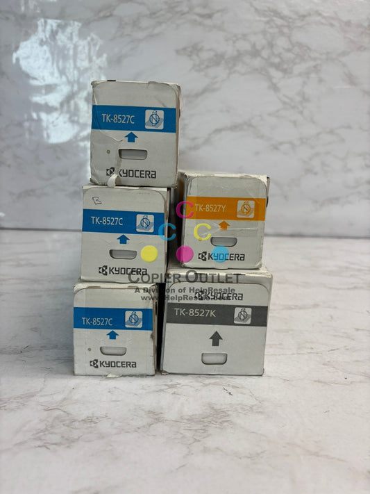 5 New OEM Kyocera TASKalfa 3552ci/3553ci/4052ci TK-8527 CCCYK Toner Cartridges