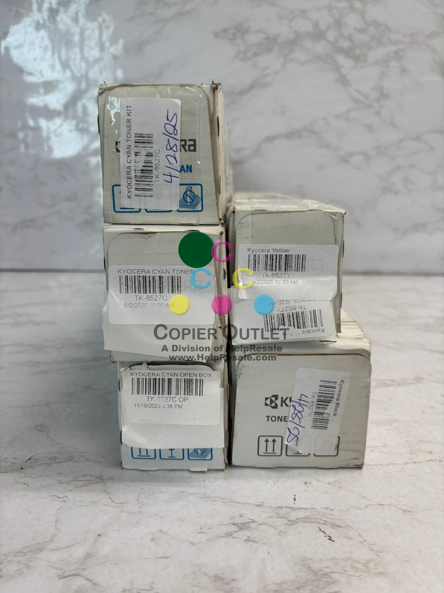 5 New OEM Kyocera TASKalfa 3552ci/3553ci/4052ci TK-8527 CCCYK Toner Cartridges