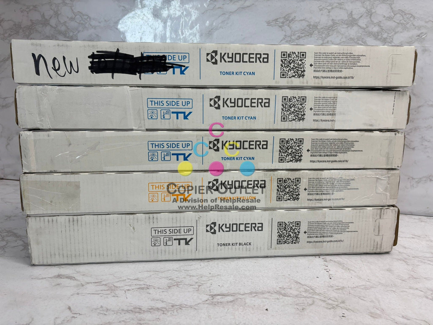5 New OEM Kyocera TASKalfa 3552ci/3553ci/4052ci TK-8527 CCCYK Toner Cartridges