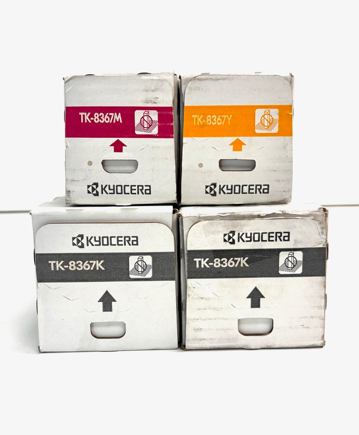 4 Genuine Kyocera TASKalfa 2554ci Mag, Yellow & Black Toners TK-8367 MYKK