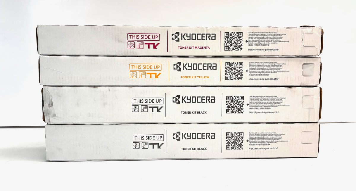 4 Genuine Kyocera TASKalfa 2554ci Mag, Yellow & Black Toners TK-8367 MYKK